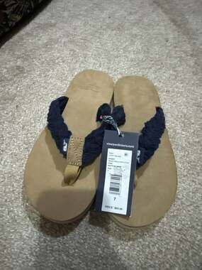 Tidewater Sandals Flip Flops Navy Braided – Smithfield,